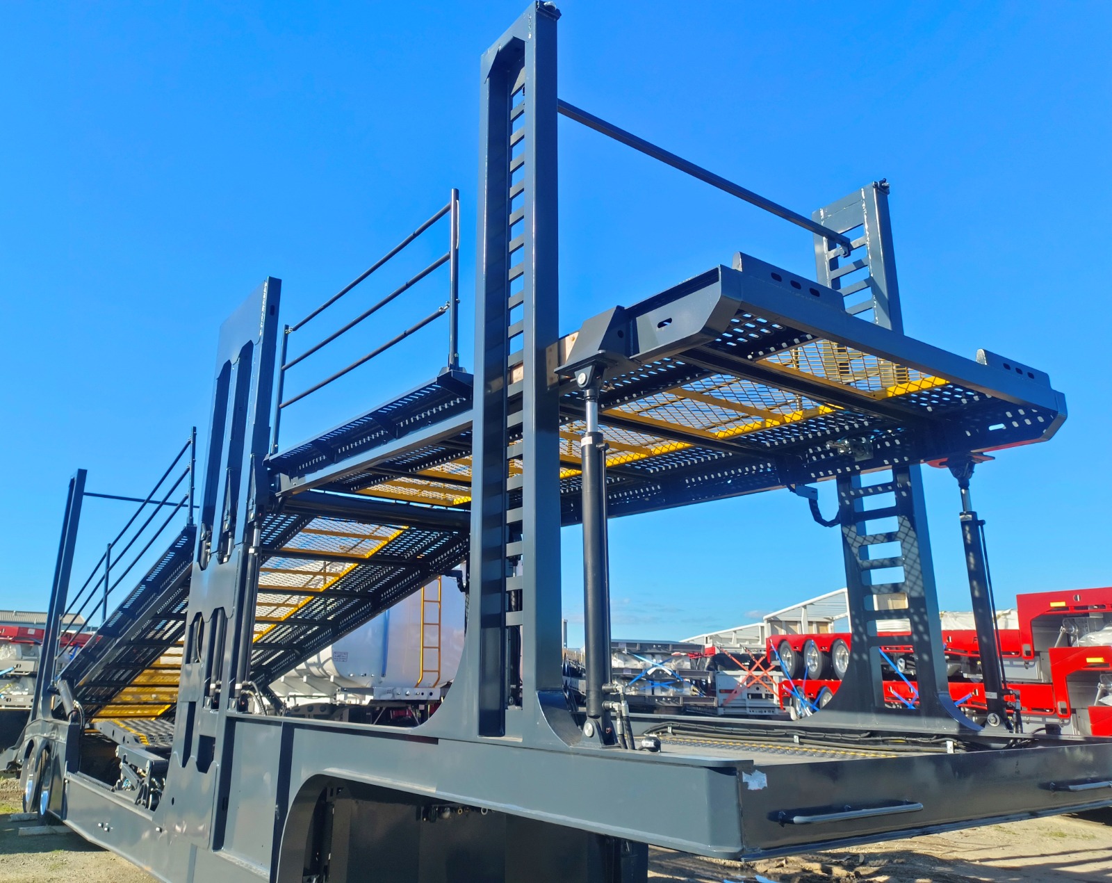 Customized trailer for transporting 7 cars in Australia