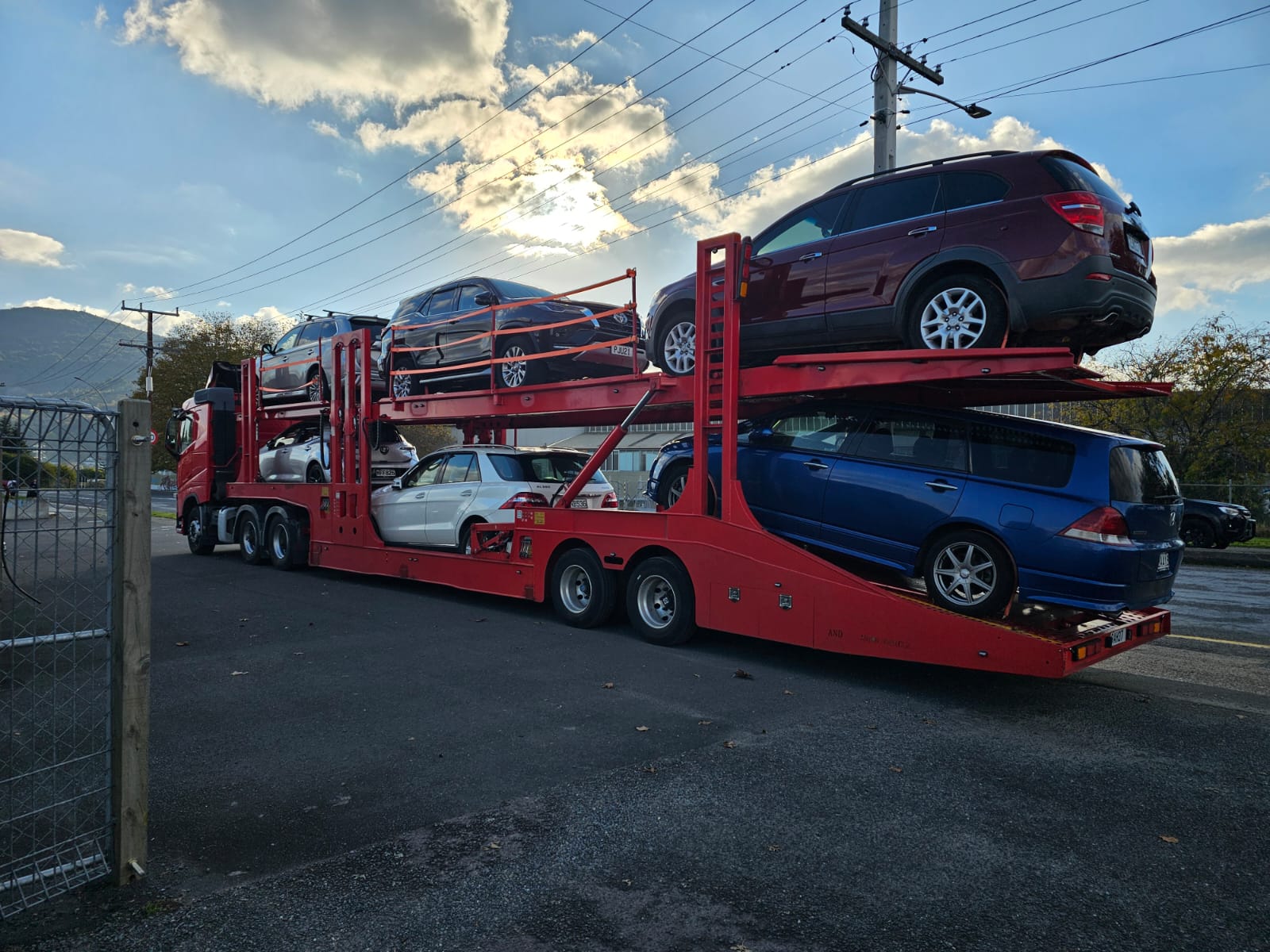Customized trailer for transporting 7 cars in Australia