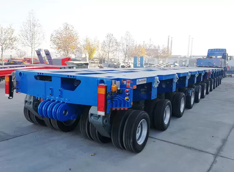 Hydraulic modular trailer capable of carrying 300 tons of ultra-large cargo transport trailer